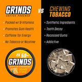 Grinds Coffee Pouches | 3 Cans of Orange Citrus | 18 Pouches Per Can | 1 Pouch eq. 1/2 Cup of Coffee (Orange Citrus)