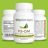 BiOptimizers P3-OM Proteolytic Prebiotics & Probiotics Supplement – Lactobacillus Plantarum for Digestive & Immune Health – Bloating & Gut Relief Support for Men & Women (60 Vegan Capsules)