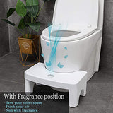 Toilet Stool Poop Stool Adult, Sturdy Toilet Step Stool, Bathroom Squat Stool, Toilet Step Stool for Adults, Portable Bathroom Stool, 7'' Height Squat Stool-Potty Step Stool with Fragrance Position