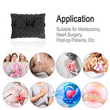 HapiPoppy Mastectomy Seatbelt Pillows for Post Surgery Breast Cancer Chemo Port Chest Protector Pacemaker Open-Heart Incision Recovery Bypass Lumpectomy Support Cushion Gifts Women Minky Dot Black