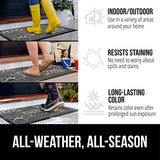 Gorilla Grip 100% Waterproof All-Season WeatherMax Doormat, Durable Natural Rubber, Stain and Fade Resistant, Low Profile, Indoor Outdoor Door Mats, Easy Clean Patio Entrance Mat, 17x29, Stone Paws