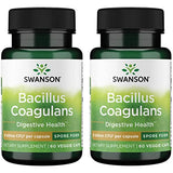 Swanson Bacillus Coagulans - Natural Probiotic Supplement Supporting Digestive Health w/ 6 Billion CFU - May Support GI & Overall Gut Health - (60 Veggie Capsules)