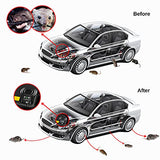 Loraffe Under Hood Animal Repeller Rodent Repellent Ultrasonic Rat Deterrent LED Strobe Lights Keep Mice Away from Car Pest Control for 12V 24V Automobile Truck RV, Rodent Defense Vehicle Protection