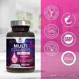 Multi Collagen Complex Pills - Type I, II, III, V, X, Grass Fed & Non-GMO Hydrolyzed Collagen Peptides Supplement - Supports Hair, Nails, Skin & Joint Health, Gluten-Free, Paleo & Keto - 180 Capsules