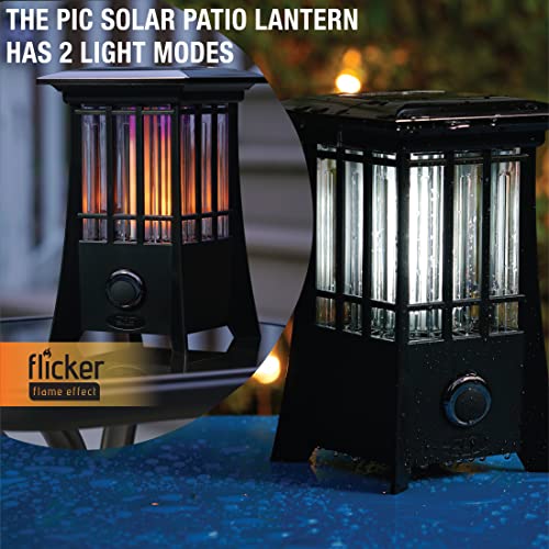 PIC Solar Flame Effect Patio Lantern Bug Zapper, ½ Acre Coverage, 1 Pack