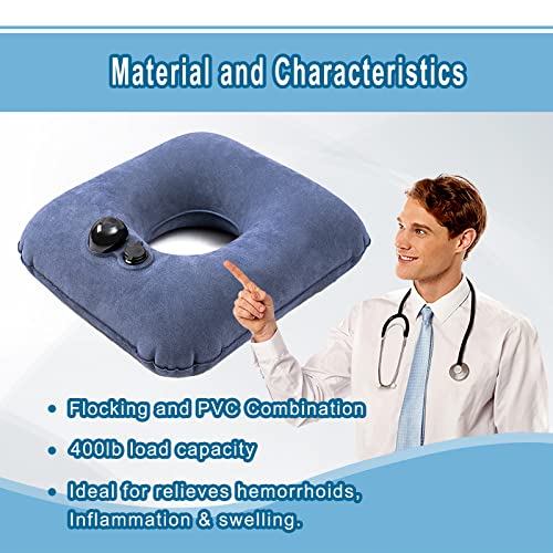 wefaner Donut Pillow for Tailbone Pain Inflatable Butt Donut Cushion Self-Inflating Bedsore Air Cushion.Tailbone Pain Relief Cushion for Hemorrhoids, Bed Sores, Prostatitis.