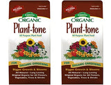 Espoma Organic Plant-Tone 5-3-3 Natural & Organic All Purpose Plant Food; 4 lb. Bag; The Original Organic Fertilizer for All Flowers, Vegetables, Trees, and Shrubs. - Pack of 2