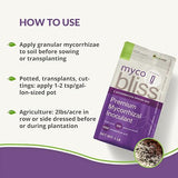 Myco Bliss - Mycorrhizal Inoculant for Plants - 5 Superior Strains - Organic Mycorrhizae Root Enhancer - Increases Nutrient Absorption & Crop Yields (1lb, Granular)