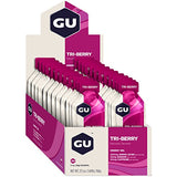 GU Energy Original Sports Nutrition Energy Gel, 24-Count, Tri-Berry