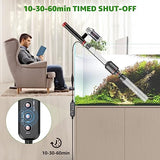 Suness Electric Aquarium Vacuum Gravel Cleaner: 36W Automatic Fish Tank Gravel Cleaner Vacuum with Strong Suction for Water Change Wash Sand Water Shower and Water Circulation, Timed Off