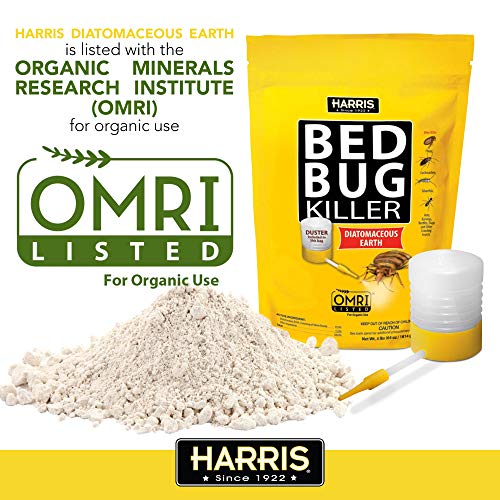 Harris Bed Bug Killer, Diatomaceous Earth (4lb with Duster Included Inside The Bag)