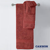 CANNON 100% Cotton Low Twist Wash Cloths (13" L x 13" W), 550 GSM, Highly Absorbent, Super Soft and Fluffy (6 Pack, Terracotta)