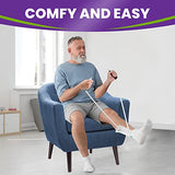 MARS WELLNESS Deluxe Molded Sock Aid Donner - Foam Grip Handles - 31" Adjustable Cords - Sock Helper Stocking Slider - Elderly, Senior, Pregnant Diabetics (Colors May Vary) - 1 Pack