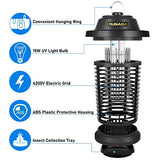 Bug Zapper Outdoor, Mosquito Zapper Fly Zapper for Outdoor Indoor, Mosquito Killer for Home, Backyard, Patio, Black