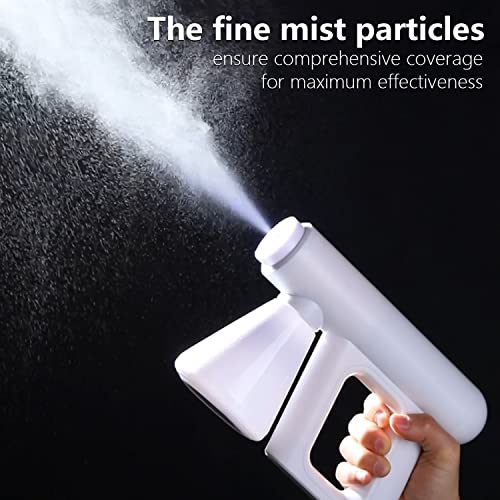 TFQQ Portable Disinfectant Fogger Machine - Rechargeable ULV Nano Sprayer with Blue Light for Touchless Sanitization - Ideal for Home, Office, and School Use