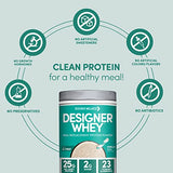 Designer Wellness, Designer Whey Protein Meal Powder with Vitamins, Minerals, and Organic Superfood Complex Carbs, Non GMO, Vanilla Bean, 1.72 Pound