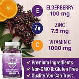 NEW AGE Immune System Support Gummies - Sambucus Black Elderberry Gummies with Vitamin C and Zinc (Immune Support 120 Gummies)