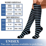 CHARMKING Compression Socks for Women & Men (8 Pairs) 15-20 mmHg Graduated Copper Support Socks are Best for Pregnant, Nurses - Boost Performance, Circulation, Knee High & Wide Calf (L/XL, Multi 17)