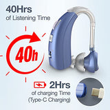 Digital Hearing Aids,Hearing Aids with 2 Frequency Mode and Hearing amplifier with Adjustable Volume and Noise Reduction