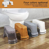 EVRON Toilet Stool 7" Bathroom Squatting Toilet Step Stool for Potty Assistance,Original Compact Flexible Distance Adjustment Poop Stool Stackable Design for Space Saving Storage (Clear 1 Pairs)