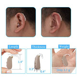 Banglijian Rechargeable Hearing Aid Ziv-206 for Seniors Adults with 4 Channels Layered Noise Reduction Adaptive Feedback Cancellation-Two Types of Sound Tubes(One Unit)