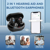 Eduitai Rechargeable Hearing Aids for Seniors,Bluetooth Hearing Amplifier Personal Sound Amplification Products Devices with LED Power Display