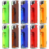 10 Pack Refillable Butane Cigarette Lighter with LED Flashlight