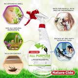 Nature-Cide All Purpose Insecticide. All Natural Roach Killer, Spider, Mosquito and Ant Spray to Keep Your Home Safe. Kills on Contact. No Strong Odor. 32 oz