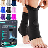 Modvel Ankle Brace for Women & Men - 3 Pair's of Ankle Support Sleeve & Ankle Wrap - Compression Ankle Brace for Sprained Ankle, Achilles Tendonitis, Plantar Fasciitis, & Injured Foot