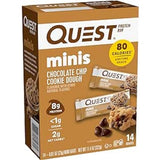 Quest Nutrition Mini Chocolate Chip Cookie Dough Protein Bars, High Protein, Low Carb, Keto Friendly, 14 Count