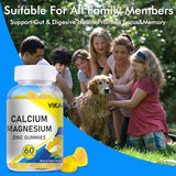 Calcium Magnesium Zinc Vitamin D Gummies Strong Healthy Bones Plant Complex Calcium Supplement Women Men Kids Gummies Sugar Free Pectin Vegan(2 Pack)