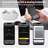 JANLOVE Bluetooth Hearing Aids for Seniors Rechargeable with 3 Noise Cancelling Program, Protable Bluetooth Hearing Aids with Smart App Control, Hand-free Phone Call, Adjustable Frequency