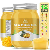 OALSE Sea Moss Gel - Natural Seamoss & Real Fruit Higher Absorption Rate Than Capsule 18.5 Ounce Sea Moss Gel Pineapple,Take 1 Tablespoon Per Day