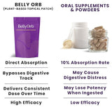 LURE Essentials Belly Orb – BellyOrb Sticker - Works for Men and Women with Wormwood, Clove, Cinnamon, Ginger 30 Pieces