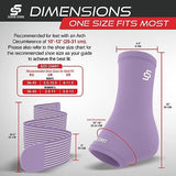 Sleeve Stars Ankle Brace for Women & Men, Achilles & Plantar Fasciitis Relief Compression Sleeve, Foot Brace with Ankle Support Strap, Heel Protector Wrap for Pain, Tendonitis & Sprain (Pair/Light Purple)