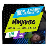 Pampers Ninjamas Nighttime Bedwetting Underwear Boys - Size S/M (38-70 lbs), 44 Count (Packaging May Vary)