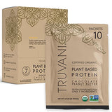 Truvani Organic Vegan Protein Powder Chocolate Peanut Butter - 20g of Plant Based Protein, Organic Protein Powder, Pea Protein for Women and Men, Vegan, Non GMO, Gluten Free, Dairy Free (Travel Kit)