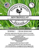 Natural Mosquito Repellent - 100 USA-Made Yard Sticks - Gnats Repellent - Fly Sticks - Farm Raised Candles - Outdoor Mosquito Control/Mosquito Repellent Outdoor Patio Mintronella Incense