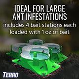 TERRO T1804-3SR Outdoor Ready-to-Use Liquid Ant Bait Killer and Trap - Kills Common Household Ants - 12 Bait Stations