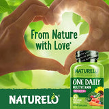 NATURELO One Daily Multivitamin for Women 50+ (Iron Free) - Menopause Support for Women Over 50 - Whole Food Supplement - Non-GMO - No Soy - 60 Capsules - 2 Month Supply