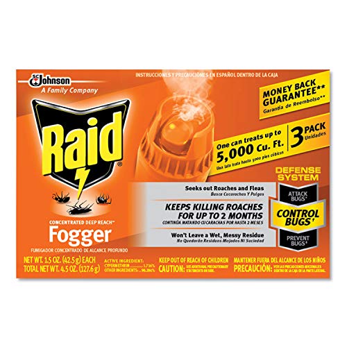 Raid® Concentrated Deep Reach Fogger, 1.5 oz, 3 Cans ( Pack of 3)