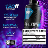 EFX Sports Kre-Alkalyn EFX | pH Correct Creatine Monohydrate Pill Supplement | Strength, Muscle Growth & Performance | 120 Servings, 240 Capsules