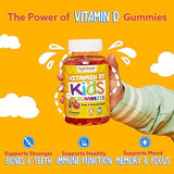 Feel Great Kids Vitamin D3 1000 IU Gummies | Kids Vitamin D Gummies for Healthy Bones, Mood, & Immune Support | Citrus Flavored Vegetarian D3 Gummies | 90 Day Supply