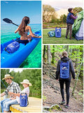 HEETA Waterproof Dry Bag for Women Men, Roll Top Lightweight Dry Storage Bag Backpack with Phone Case for Travel, Swimming, Boating, Kayaking, Camping and Beach, Transparent Bluish Violet 10L