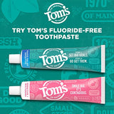 Tom's of Maine Sensitive + Whitening Fluoride Free Toothpaste,Soothing Mint 4.0 oz 3-Pack