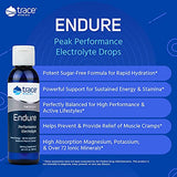 Trace Minerals | Endure Performance Electrolyte Drops | Pure Full Spectrum Electrolytes | Magnesium & Potassium for Athletic Endurance | Sugar Free, Gluten Free, Vegan | 4 fl oz (Pack of 2)