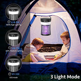 Mosquito Killer Lamp, ViViLarm Rechargeable Solar & USB Powered Bug Zapper, IP66 Waterproof Hanging Camping Lantern, Portable Insect Fly Pest Trap for Indoor Outdoor Backyard Patio Traveling Hiking