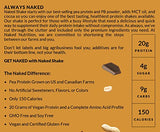 Naked Shake - Chocolate Peanut Butter Protein Powder - Vegan Protein Powder from US & Canadian Farms with MCT Oil, Gluten-Free, Soy-Free, No GMOs or Artificial Sweeteners - 30 Servings