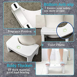 Toilet Stool Poop Stool Adult, Sturdy Toilet Step Stool, Bathroom Squat Stool, Toilet Step Stool for Adults, Portable Bathroom Stool, 7'' Height Squat Stool-Potty Step Stool with Fragrance Position