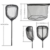 BLISSWILL Large Fishing Net Collapsible Fish Landing Net with Extendable Handle Knotless Nylon Fishing Net Safe Fish Net Durable Telescopic Dip Net for Fishing